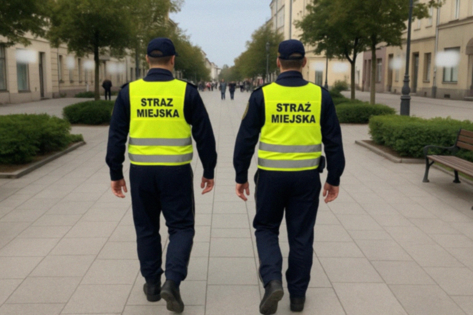 Patrole Straży Miejskiej w Parku Miejskim w Grudziądzu